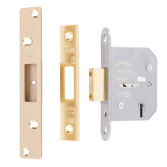 ERA Viscount 5 Lever Mortice Deadlock - Brass Finish