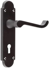 Shaped Scroll Lever on Back Plate lever lock - Smooth Fisnish - 168mm X 40mm