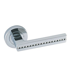 Lever on Rose with Diamond fittings - luxurious Design - Designer Range
