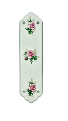 Rose & Green white Porcelain Finger Plate 275mm x 76mm