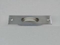 Sash Window Axle Pulley Square Forend with Nylon Wheel
-117x25mm