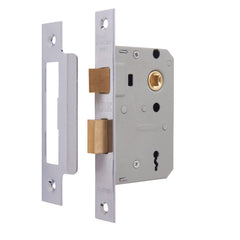 ERA 3 Lever Sashbolt Mortice Door Lock - Chrome Finish