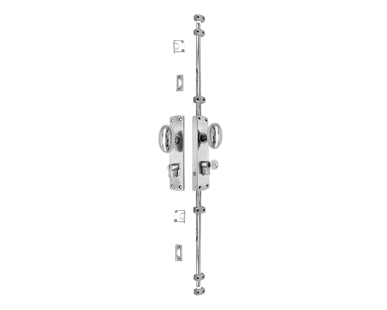 Oval Knob Locking Espagnolette Bolt or Cremone Bolt-Upto 8.5'