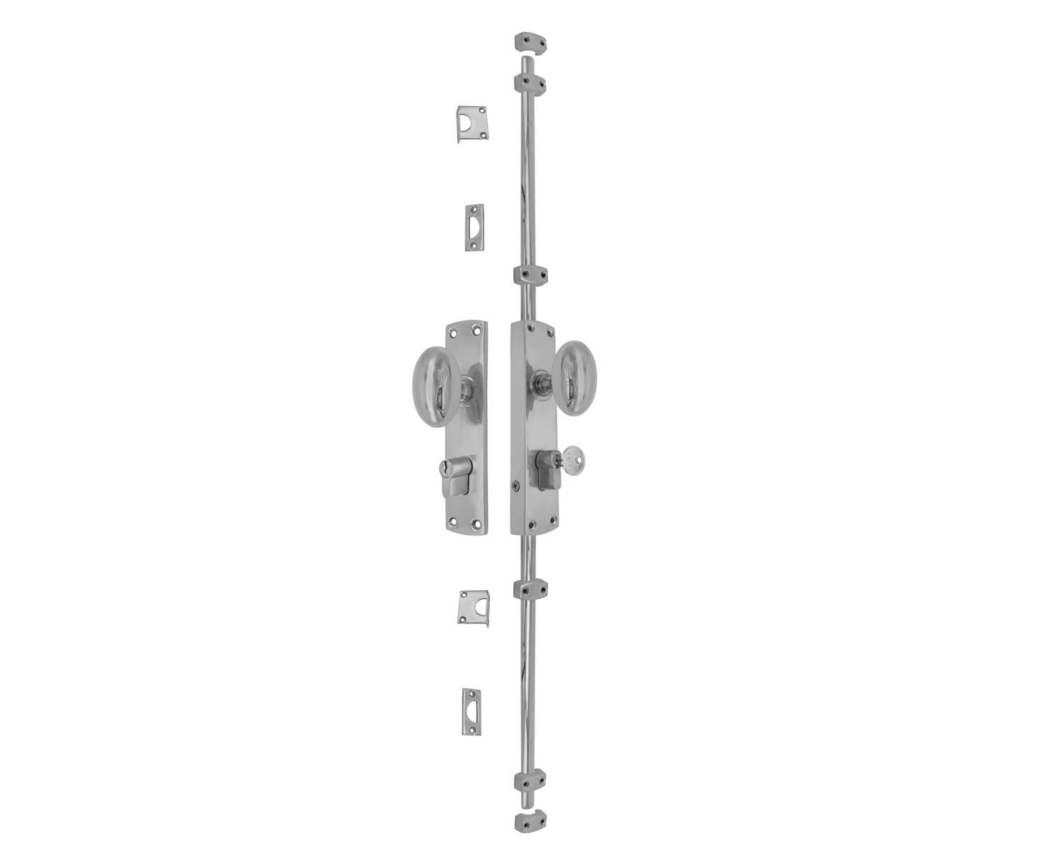 Oval Knob Locking Espagnolette Bolt or Cremone Bolt-Upto 8.5'