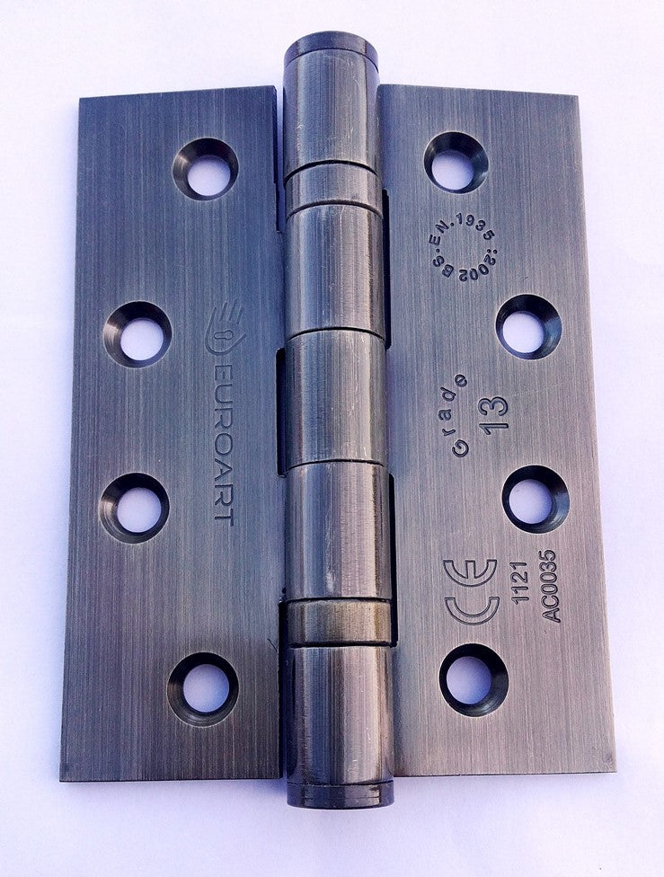 Two Ball Bearing SS Grade 13 Hinge -102x76x3mm (4x3 Inch) (Pair)