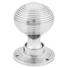 Beehive Reeded Mortice Door Knob -50mm