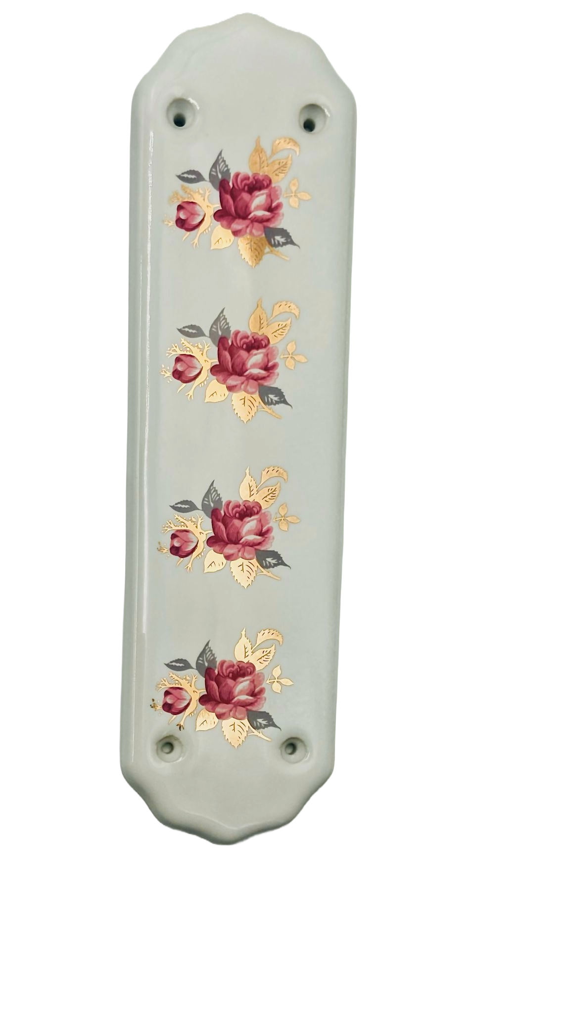 Rose & Gold Porcelain Finger Plate 275mm x 76mm