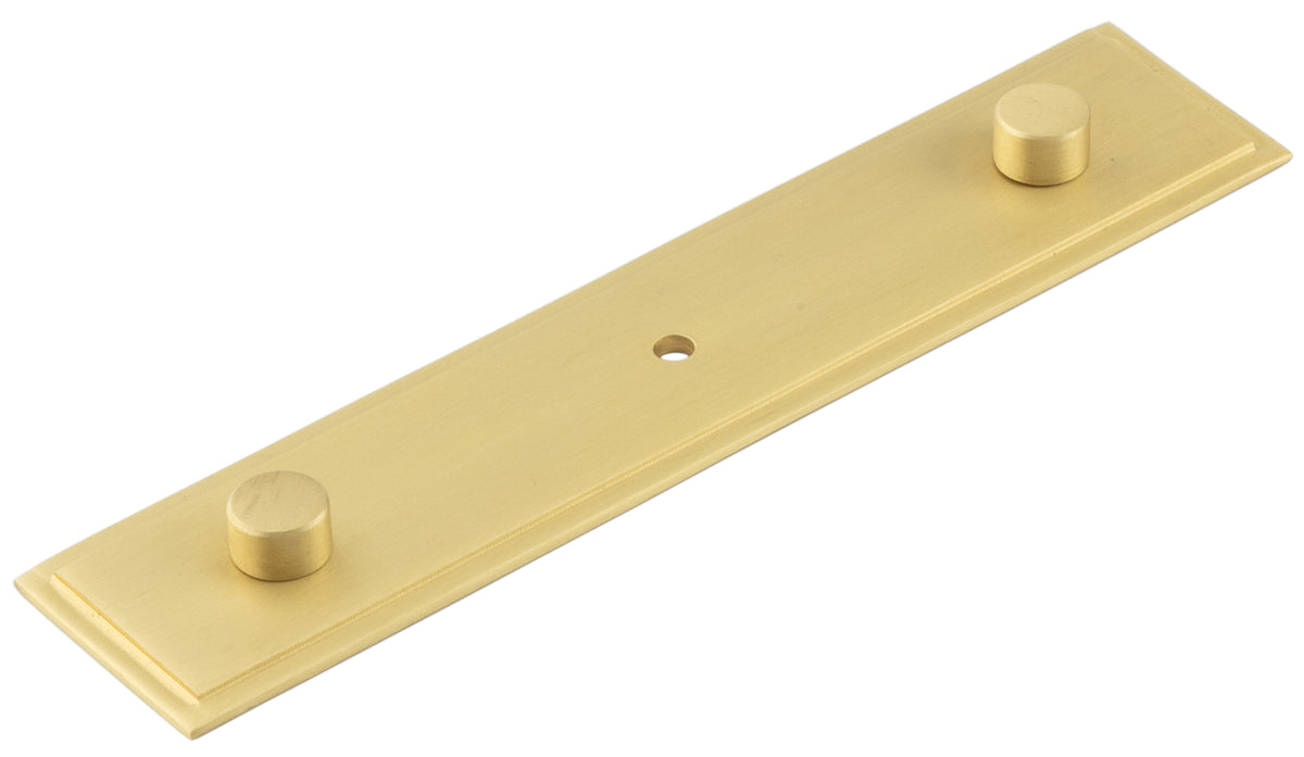 Rushton Backplate for Cupboard Knobs 140x30mm  Satin Brass - Hoxton Range