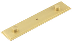 Rushton Backplate for Cupboard Knobs 140x30mm  Satin Brass - Hoxton Range