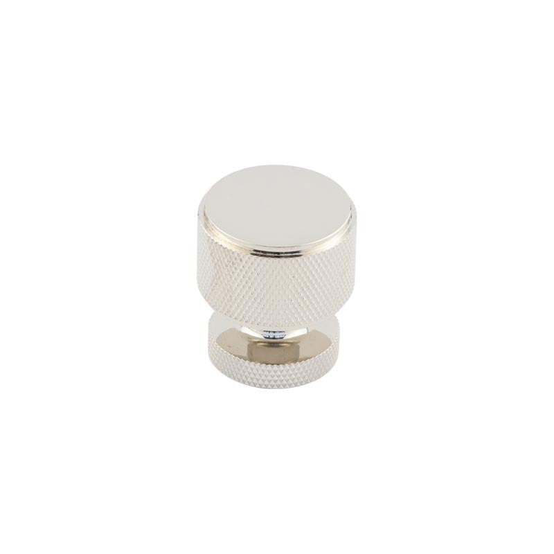 Piccadilly Knurled Cupboard Knobs   Polished Nickel - Burlington Range