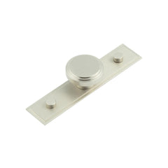 Cropley Cupboard Knobs 40mm Stepped Backplate  Satin Nickel - Hoxton Kits