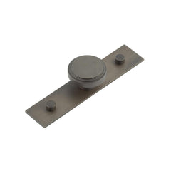 Cropley Cupboard Knobs 40mm Plain Backplate Dark Bronze - Hoxton Kits