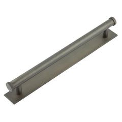 Hoxton Thaxted Cabinet Handles 224mm Ctrs Plain Backplate Dark Bronze - Hoxton Kits
