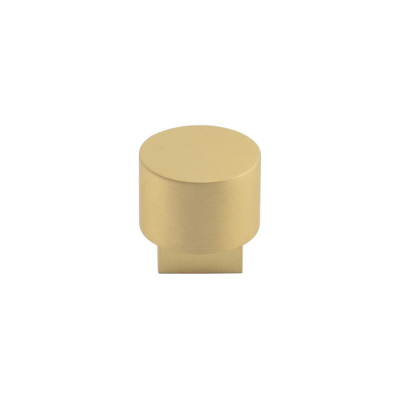 Westminster Round Cupboard Knobs  Satin Brass - Burlington Range