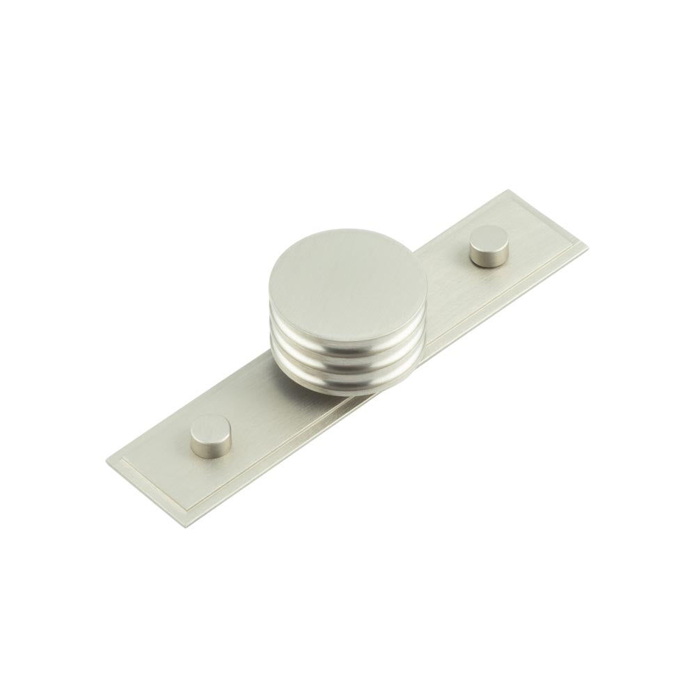 Sturt Cupboard Knobs 40mm Stepped  Satin Nickel - Hoxton Kits