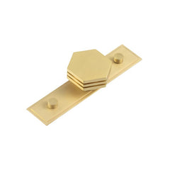 Nile Cupboard Knobs 40mm Stepped  Satin Brass - Hoxton Kits