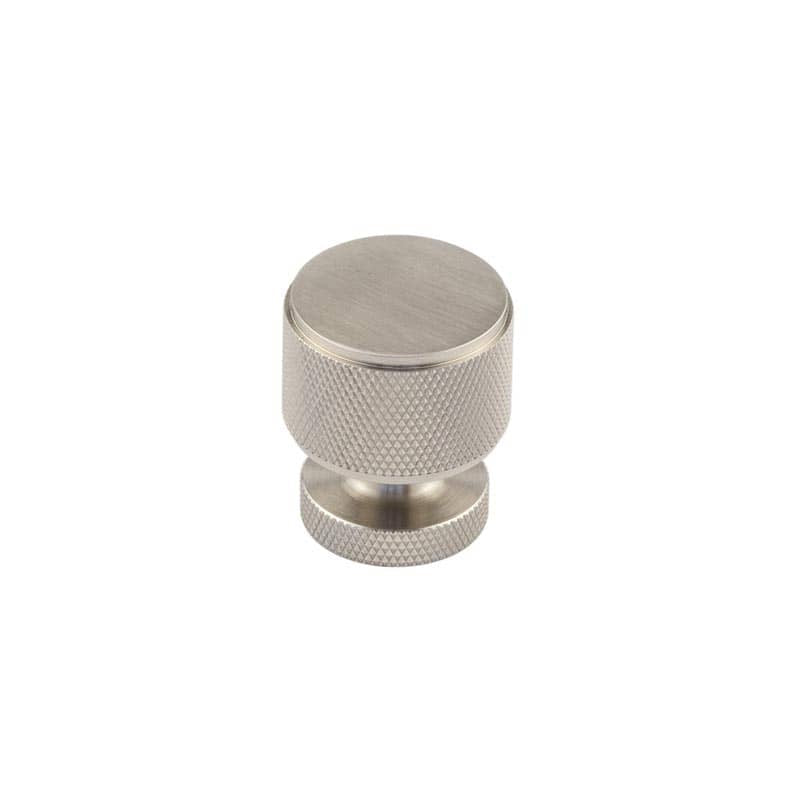 Piccadilly Knurled Cupboard Knobs  Satin Nickel - Burlington Range