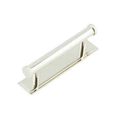 Hoxton Thaxted Cabinet Handles 96mm Ctrs Stepped Backplate   Polished Nickel - Hoxton Kits