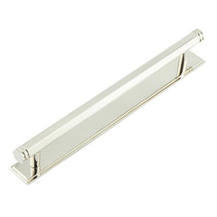 Hoxton Nile Cabinet Handles 224mm Ctrs Stepped Backplate   Polished Nickel - Hoxton Kits