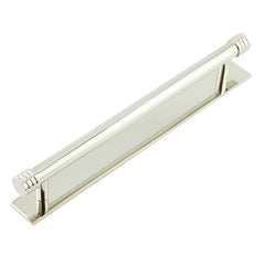 Hoxton Sturt Cabinet Handles 224mm Ctrs Plain Backplate   Polished Nickel - Hoxton Kits