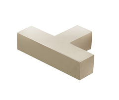 Trafalgar T Bar Square Cupboard Knobs   Polished Nickel - Burlington Range