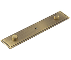 Rushton Backplate for Cupboard Knobs 140x30mm Antique Brass - Hoxton Range