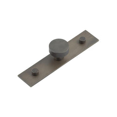 Thaxted Cupboard Knobs 30mm Plain Backplate Dark Bronze - Hoxton Kits