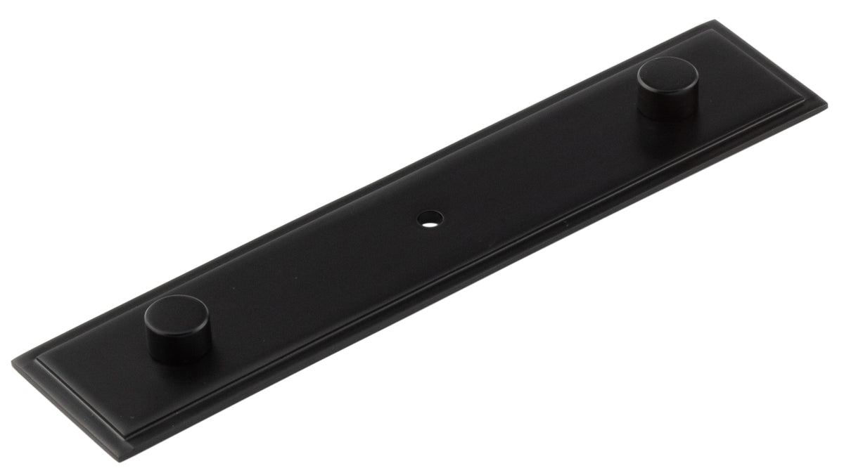 Rushton Backplate for Cupboard Knobs 140x30mm  Black - Hoxton Range