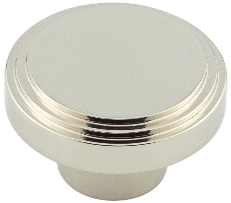 Cropley Cupboard Knobs 40mm   Polished Nickel - Hoxton Range