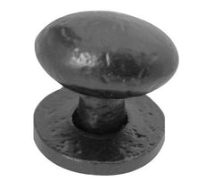 Oval Cupboard Knob 38mm  Black Black Antique