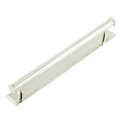 Hoxton Wenlock Cabinet Handles 224mm Ctrs Stepped Backplate   Polished Nickel - Hoxton Kits