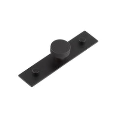 Wenlock Cupboard Knobs 30mm Plain Backplate Matt  Black - Hoxton Kits
