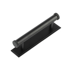 Hoxton Wenlock Cabinet Handles 96mm Ctrs Stepped Backplate Matt  Black - Hoxton Kits