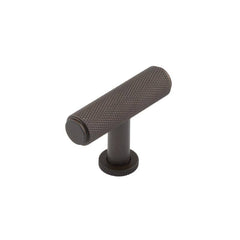 Piccadilly Knurled T Bar Cupboard Knobs Dark Bronze - Burlington Range