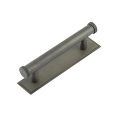 Hoxton Wenlock Cabinet Handles 96mm Ctrs Stepped Backplate Dark Bronze - Hoxton Kits