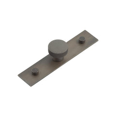 Wenlock Cupboard Knobs 30mm Plain Backplate Dark Bronze - Hoxton Kits