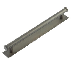 Hoxton Wenlock Cabinet Handles 224mm Ctrs Plain Backplate Dark Bronze - Hoxton Kits