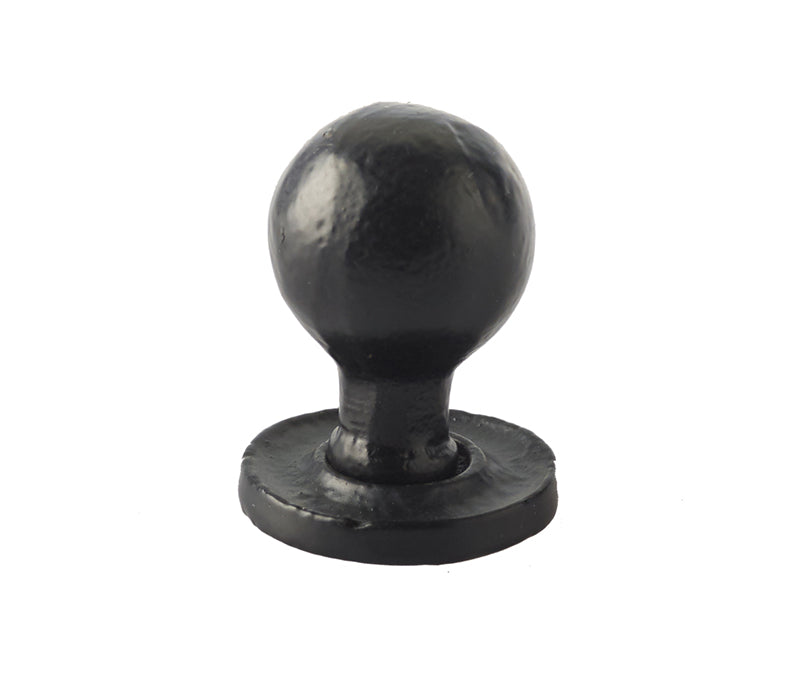Round Cupboard Knobs 27x39mm  Black - Valley Forge Range