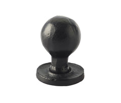 Round Cupboard Knobs 27x39mm  Black - Valley Forge Range