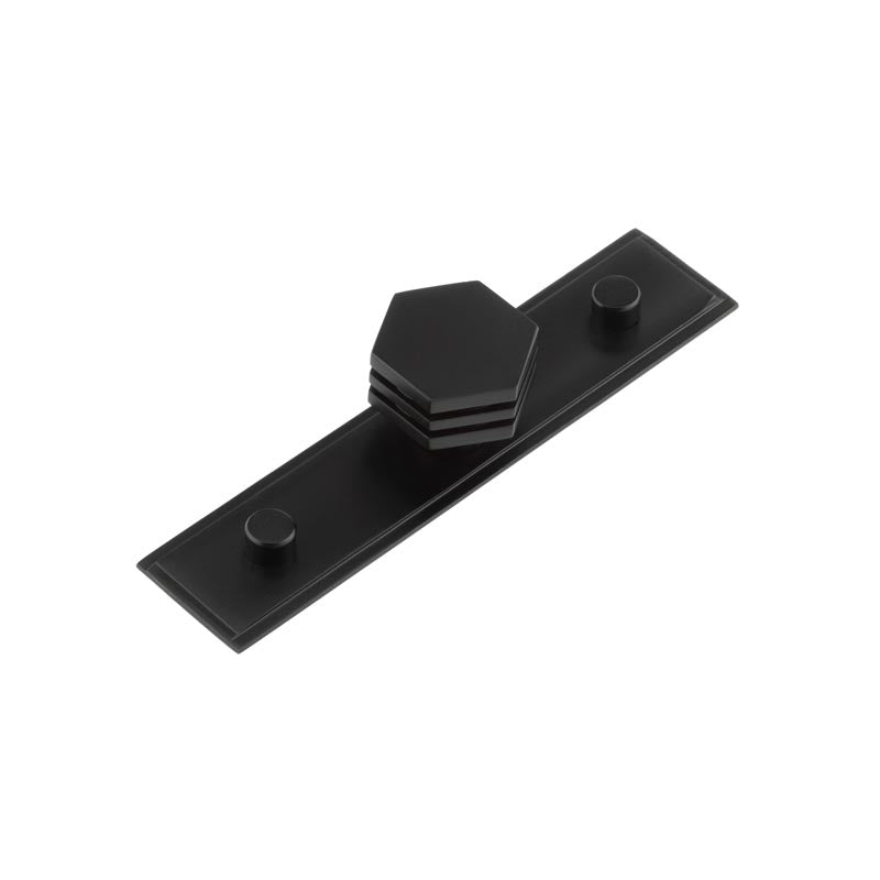 Nile Cupboard Knobs 30mm Stepped Matt  Black - Hoxton Kits
