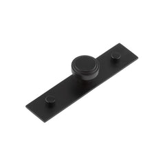 Cropley Cupboard Knobs 30mm Plain Backplate  Black - Hoxton Kits
