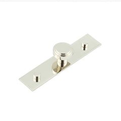Cropley Cupboard Knobs 30mm Plain Backplate   Polished Nickel - Hoxton Kits