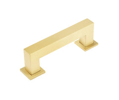 Burlington Trafalgar Square Cabinet Handles 96mm  Satin Brass - Burlington Range