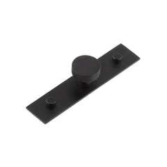 Thaxted Cupboard Knobs 30mm Plain Backplate  Black - Hoxton Kits