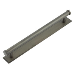 Hoxton Thaxted Cabinet Handles 224mm Ctrs Stepped Backplate Dark Bronze - Hoxton Kits