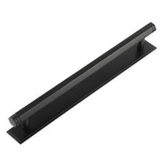 Hoxton Nile Cabinet Handles 224mm Ctrs Stepped Backplate  Black - Hoxton Kits