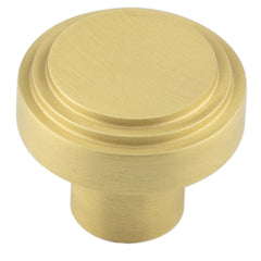 Cropley Cupboard Knobs 30mm  Satin Brass - Hoxton Range