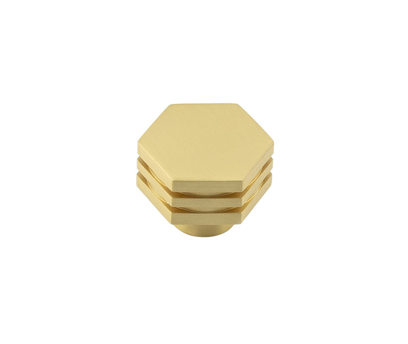 Nile Cupboard Knobs 30mm  Satin Brass - Hoxton Range