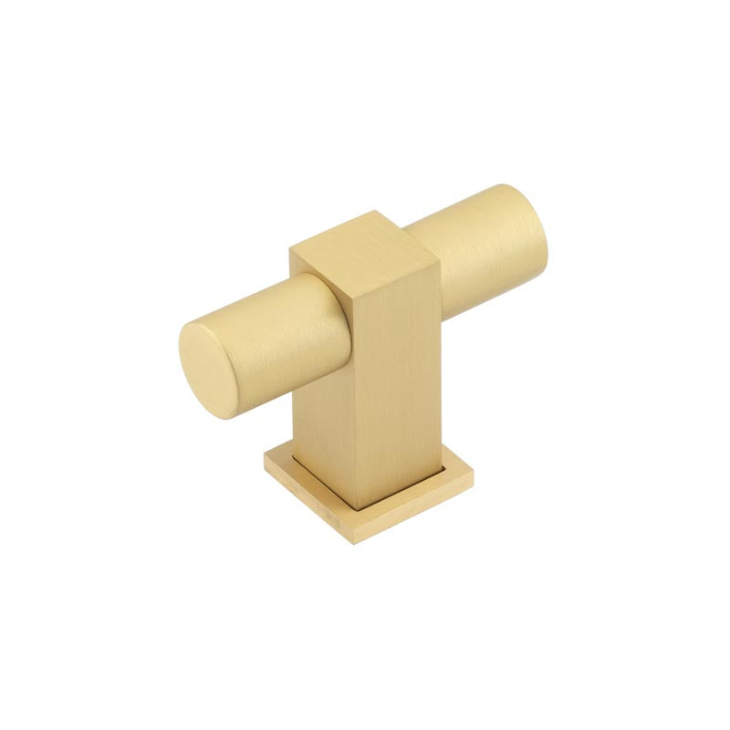 Westminster T Bar Cupboard Knobs  Satin Brass - Burlington Range