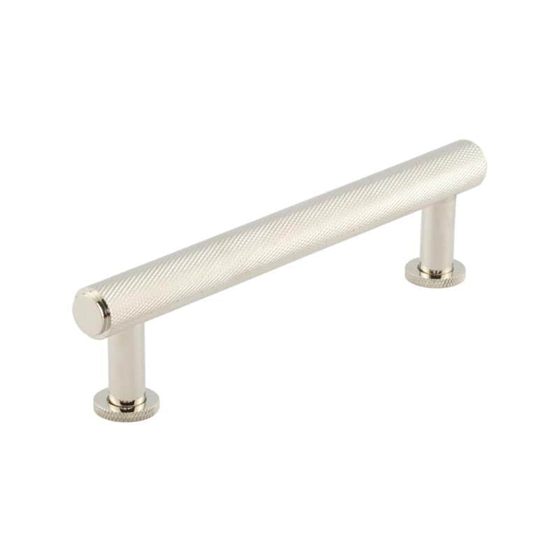 Burlington Piccadilly Knurled Cabinet Handles 128mm   Polished Nickel - Burlington Range